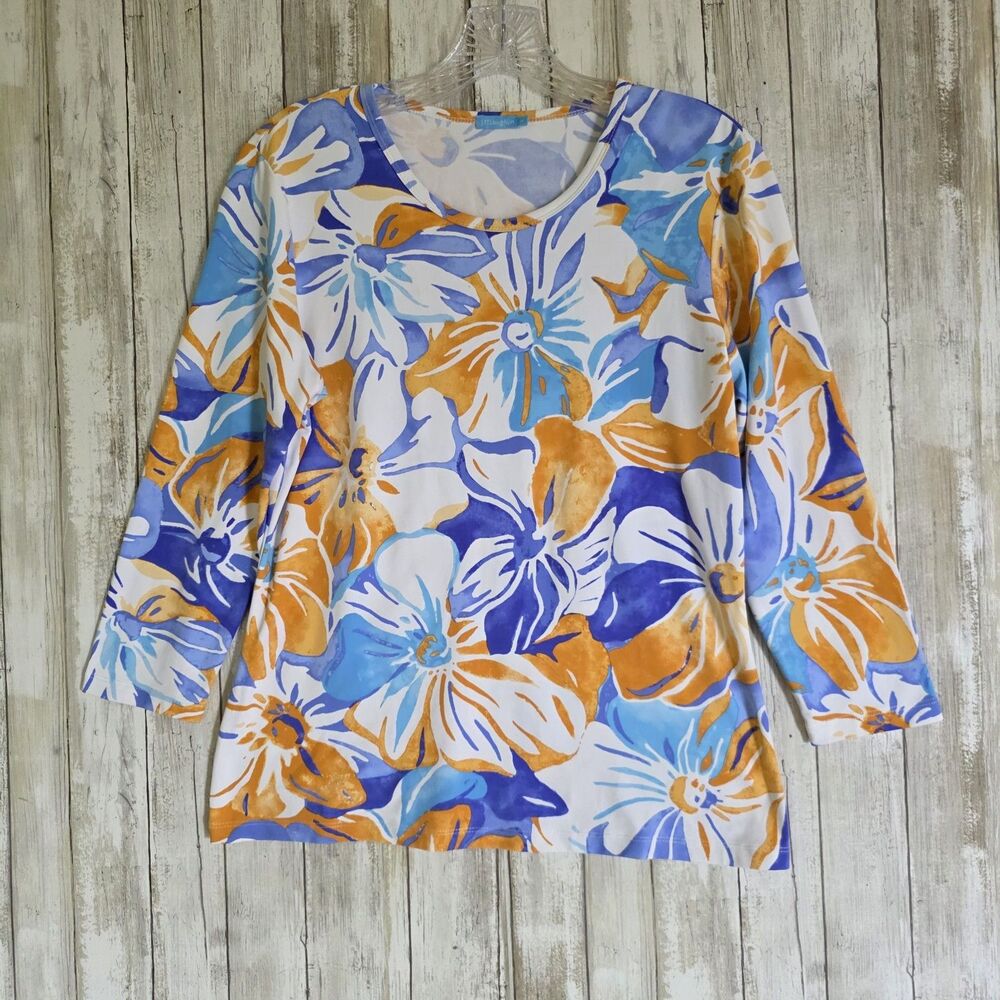J. mclaughlin Pullover Floral Top Sz M